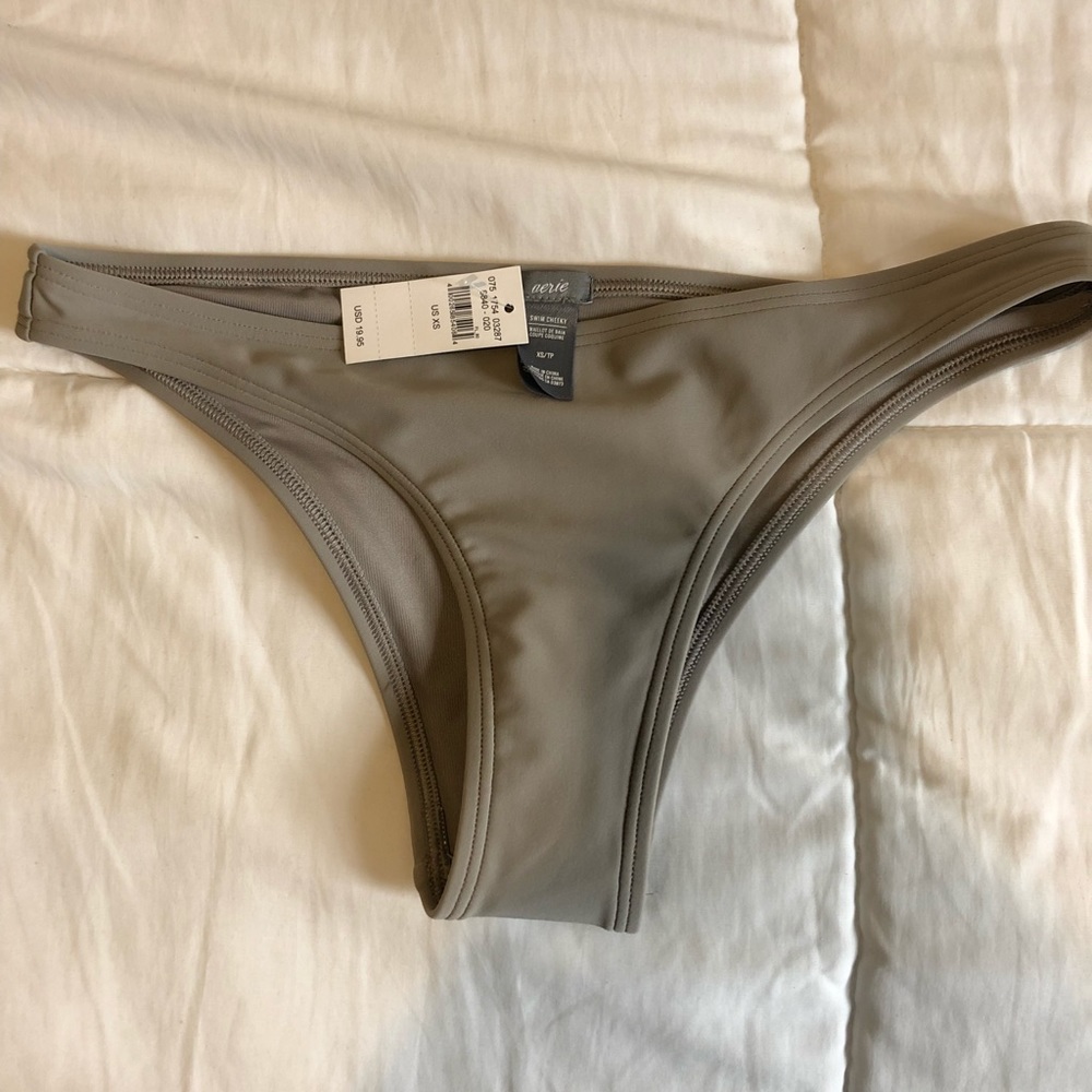 XS Grey cheeky Aerie Swim Bottom
